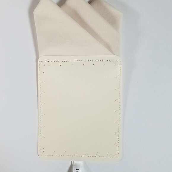 NEW Cream 100% Cotton Pre-Folded Pocket Square Handkerchief Insert - Picture 4 of 7